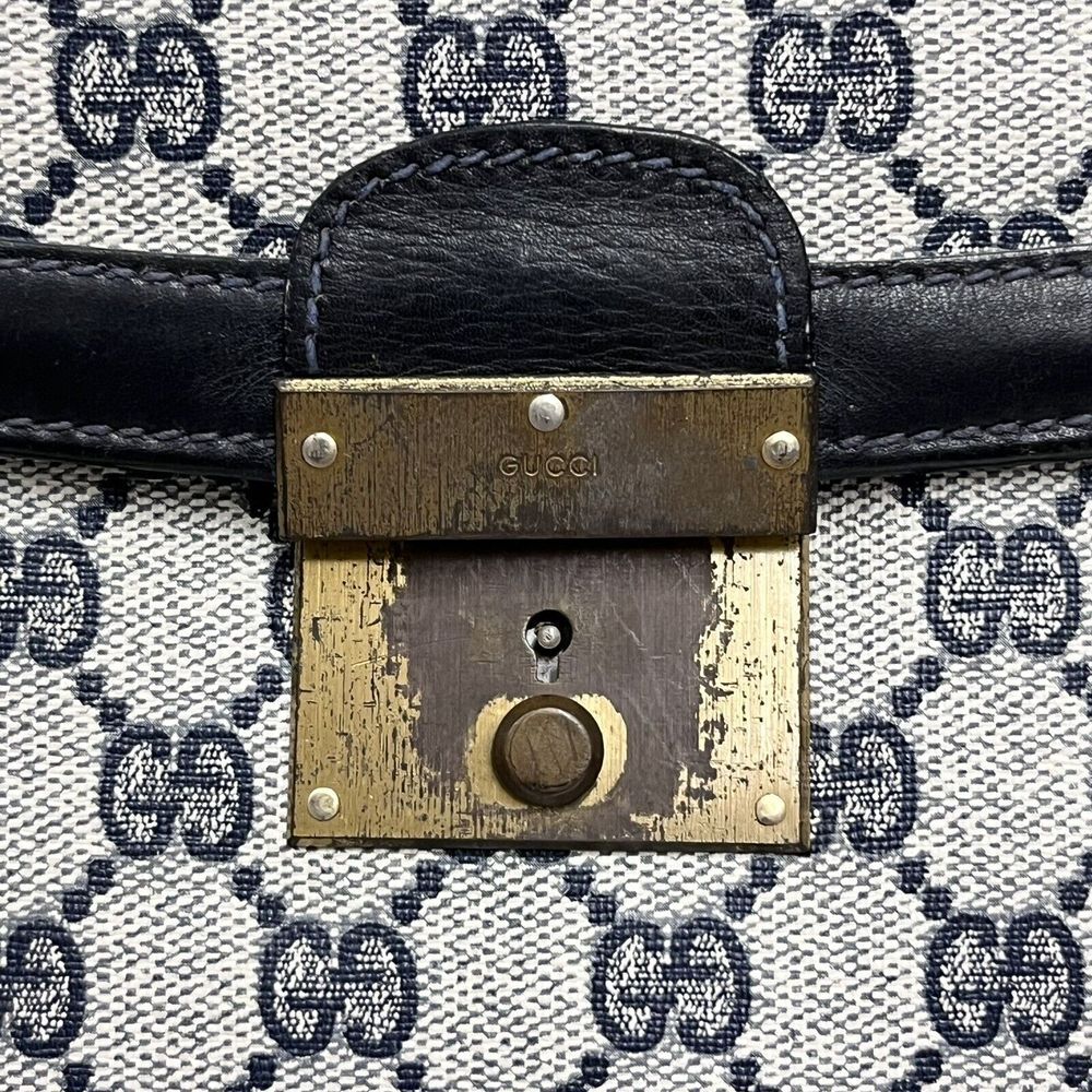 Gucci Black and Gray Monogram Briefcase - Picture 15 of 16